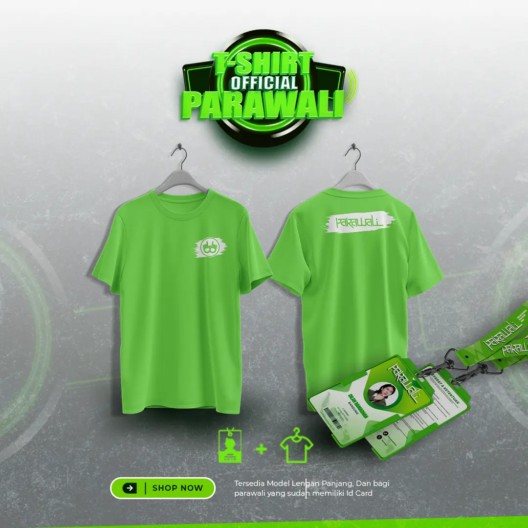 T-Shirt Parawali Green Serenity + Id Card